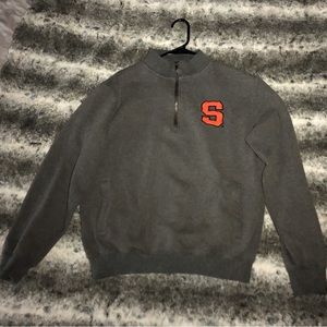 Grey Syracuse quarter-zip